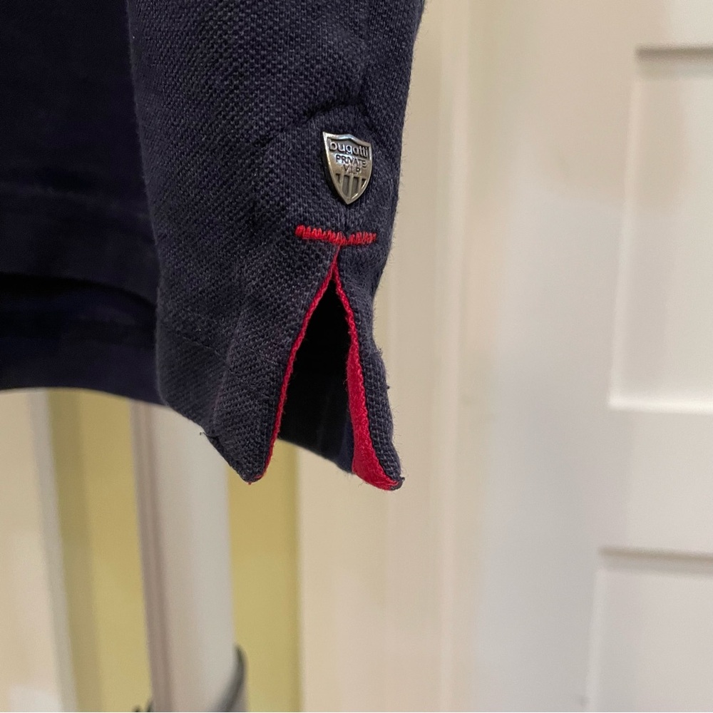 Navy Blue Men's Polo Shirt by Bugatti - Picture 8 of 10